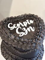 Zodiac acrylic cake topper Charm - personalized cake sign for Birthday - Weddings- Anniversary - Shower party- szn or club