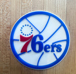 Philadelphia 76ers MBA basketball themed acrylic cake topper - Charm - stylish cake sign for birthday party celebration