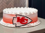 NFL football themed acrylic cake topper - Charm - stylish cake sign logo | birthday party celebration Kansas City | KC Chiefs