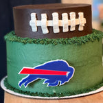 NFL football themed acrylic cake topper - Charm - stylish cake sign logo | birthday party celebration Buffalo | NY Bills
