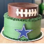 NFL football themed acrylic cake topper - Charm - stylish cake sign logo | birthday party celebration Dallas | Cowboys/ we dem boyz