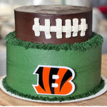 NFL football themed acrylic cake topper - Charm - stylish cake sign logo | birthday party celebration Cincinnati | OH Bengals