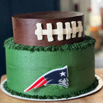 NFL football themed acrylic cake topper - Charm - stylish cake sign logo | birthday party celebration Patriots | New England