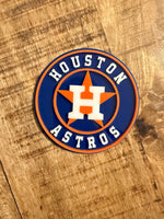 MLB baseball themed acrylic cake topper - Charm - stylish cake sign logo | birthday party celebration Houston | TX Astros
