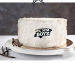 NFL football themed acrylic cake topper - Charm - stylish cake sign logo | birthday party celebration Dallas | Cowboys/ we dem boyz