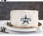 NFL football themed acrylic cake topper - Charm - stylish cake sign logo | birthday party celebration Dallas | Cowboys/ we dem boyz