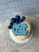 UNC Tar Heels Acrylic Cake Topper – College Sports Party Decor