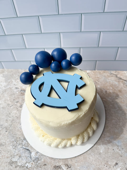 UNC Tar Heels Acrylic Cake Topper – College Sports Party Decor