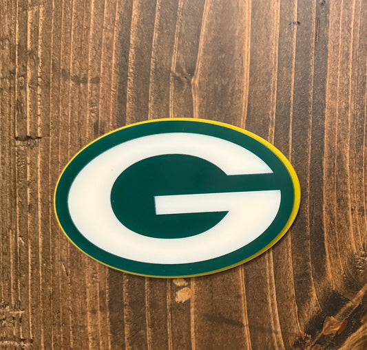 Green Bay Packers NFL football themed acrylic cake topper