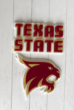 Texas State University -  Acrylic Cake Toppers