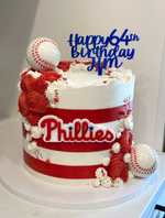 Philadelphia Phillies MLB baseball themed acrylic cake topper