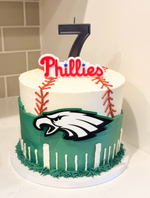 Philadelphia Phillies MLB baseball themed acrylic cake topper