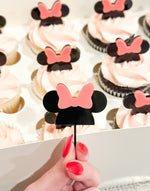 Mouse black and Pink themed acrylic cake topper - Charm - stylish cake sign for birthday bachelorette girl party celebration cupcake