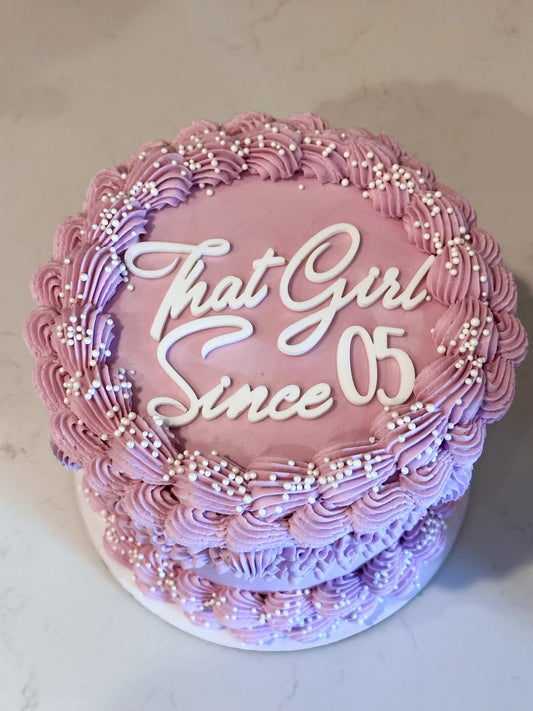 That Girl Since custom acrylic cake topper Charm - personalized cake sign for Birthday - Weddings- Anniversary - Shower party bachelorette