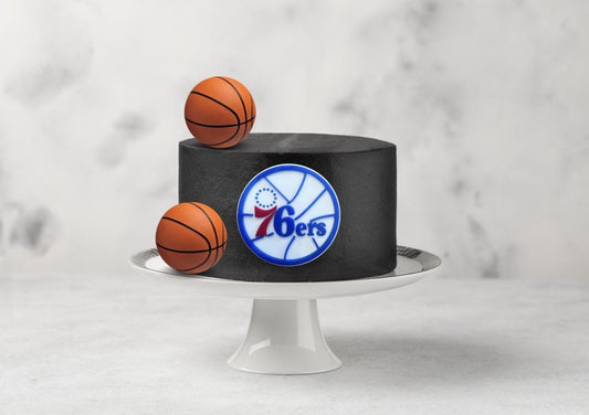 Philadelphia 76ers MBA basketball themed acrylic cake topper - Charm - stylish cake sign for birthday party celebration