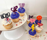 Olivia Rodrigo Guts tour themed acrylic cupcake toppers - Charm - party celebration favors | 8 pack- different toppers