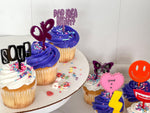Olivia Rodrigo Guts tour themed acrylic cupcake toppers - Charm - party celebration favors | 8 pack- different toppers