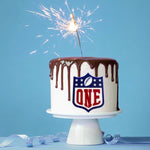 1st birthday 2nd football acrylic cake topper or Charm - stylish cake sign for baby Birthday - football | one | NFL | boys | bday | two