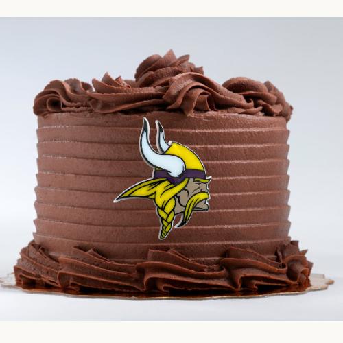 NFL football themed acrylic cake topper - Charm - stylish cake sign logo | birthday party celebration Minnesota | MN Vikings
