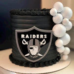 NFL football themed acrylic cake topper - Charm - stylish cake sign logo | birthday party celebration Las Vegas | NV Raiders