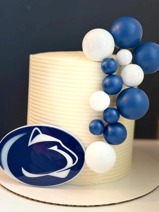 PSU college Penn State themed acrylic cake topper - Charm - stylish cake sign logo | birthday party celebration graduation