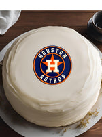MLB baseball themed acrylic cake topper - Charm - stylish cake sign logo | birthday party celebration Houston | TX Astros