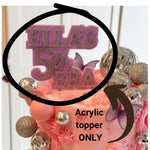 Taylor Swift Eras tour themed acrylic cake toppers - Charm - swifty party birthday celebration *TOPPER ONLY*
