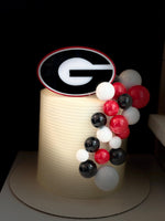 University of Georgia college themed acrylic cake topper - Charm - stylish cake sign logo | birthday party celebration graduation
