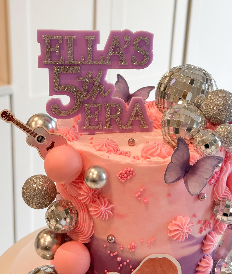 Taylor Swift Eras tour themed acrylic cake topper