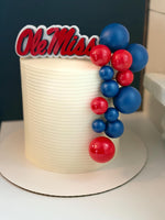 Ole Miss college university themed acrylic cake topper - Charm - stylish cake sign logo | birthday party celebration graduation