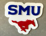 Southern Methodist college university themed acrylic cake topper - Charm - stylish cake sign logo | birthday party celebration graduation