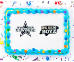NFL football themed acrylic cake topper - Charm - stylish cake sign logo | birthday party celebration Dallas | Cowboys/ we dem boyz